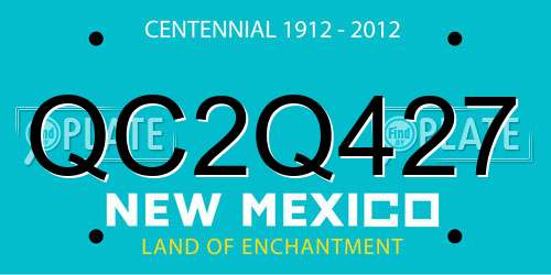 QC2Q427 New Mexico License Plate