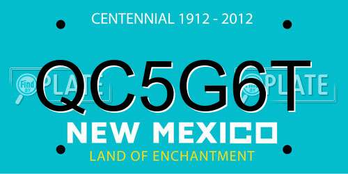 QC5G6T New Mexico License Plate