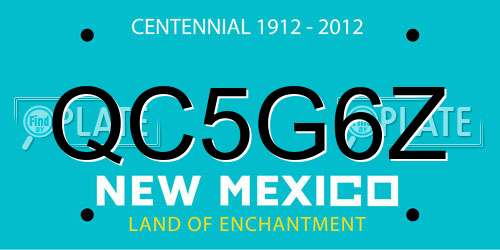 QC5G6Z New Mexico License Plate