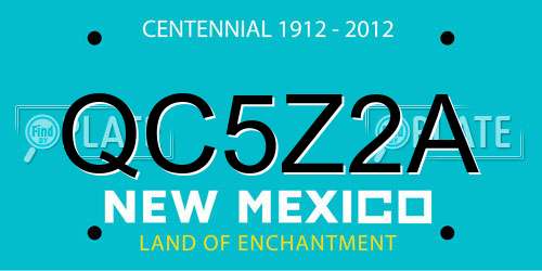 QC5Z2A New Mexico License Plate