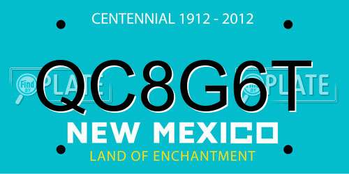 QC8G6T New Mexico License Plate