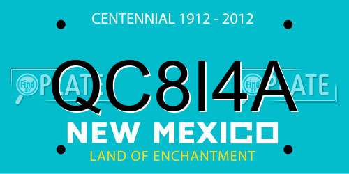 QC8I4A New Mexico License Plate