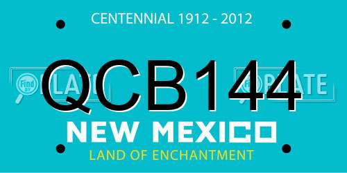 QCB144 New Mexico License Plate