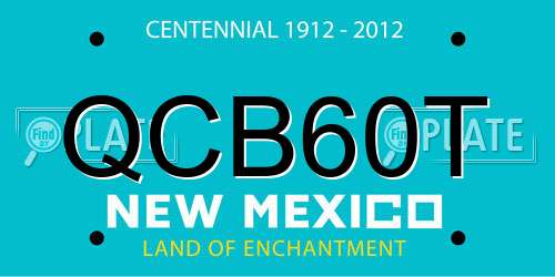 QCB60T New Mexico License Plate