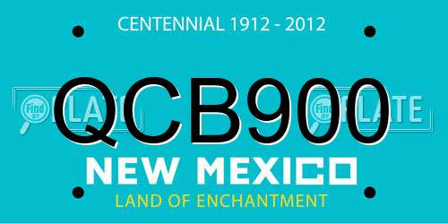 QCB900 New Mexico License Plate