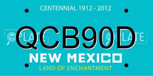 QCB90D New Mexico License Plate