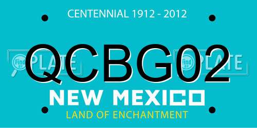 QCBG02 New Mexico License Plate