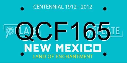 QCF165 New Mexico License Plate