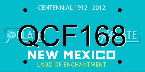 QCF168 New Mexico License Plate