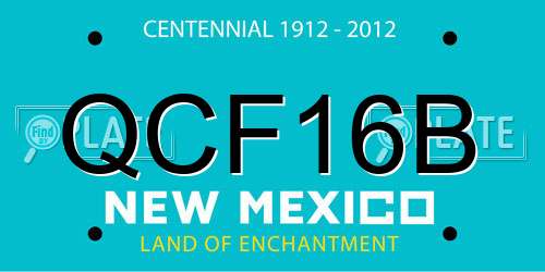 QCF16B New Mexico License Plate