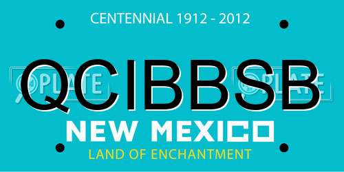 QCIBBSB New Mexico License Plate