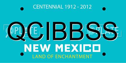 QCIBBSS New Mexico License Plate