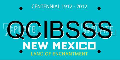 QCIBSSS New Mexico License Plate