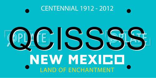 QCISSSS New Mexico License Plate