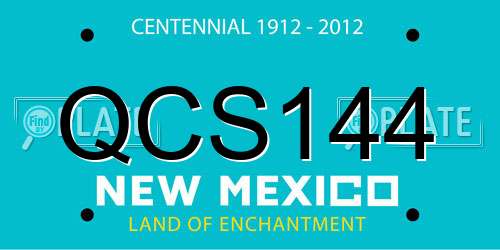 QCS144 New Mexico License Plate