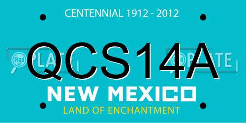QCS14A New Mexico License Plate