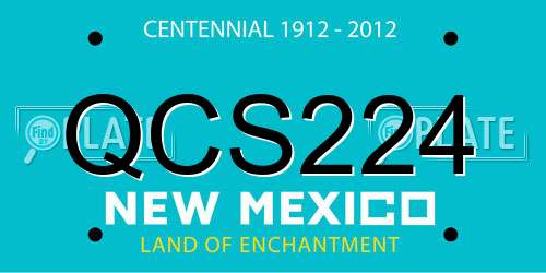QCS224 New Mexico License Plate