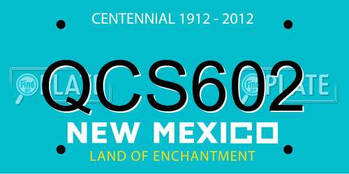 QCS602 New Mexico License Plate