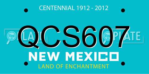 QCS607 New Mexico License Plate