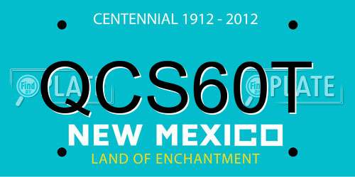 QCS60T New Mexico License Plate