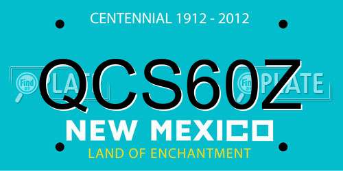 QCS60Z New Mexico License Plate