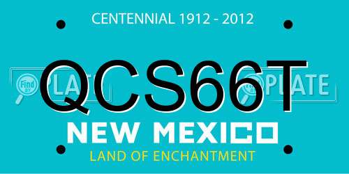 QCS66T New Mexico License Plate