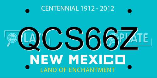 QCS66Z New Mexico License Plate