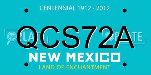 QCS72A New Mexico License Plate