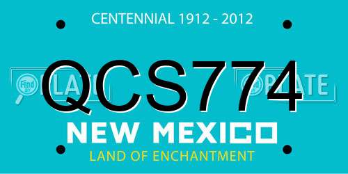QCS774 New Mexico License Plate