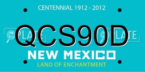 QCS90D New Mexico License Plate