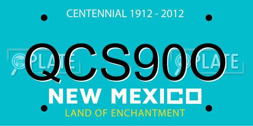 QCS90O New Mexico License Plate