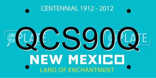 QCS90Q New Mexico License Plate