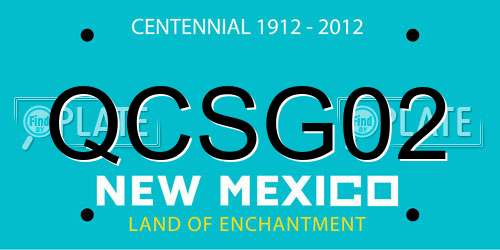 QCSG02 New Mexico License Plate