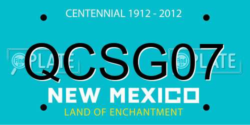 QCSG07 New Mexico License Plate