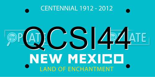 QCSI44 New Mexico License Plate