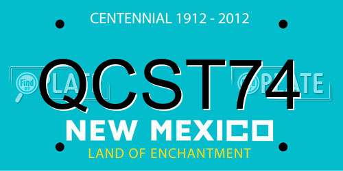 QCST74 New Mexico License Plate