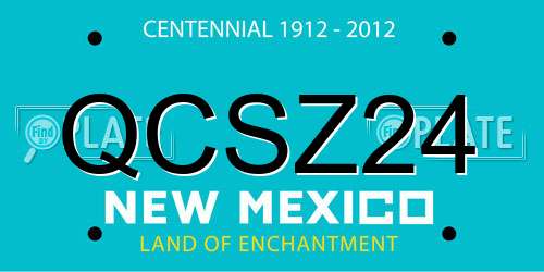 QCSZ24 New Mexico License Plate