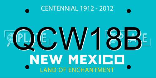 QCW18B New Mexico License Plate