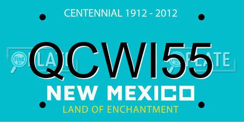 QCWI55 New Mexico License Plate