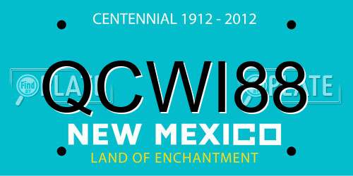 QCWI88 New Mexico License Plate