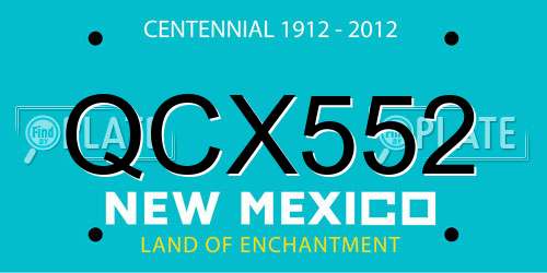 QCX552 New Mexico License Plate
