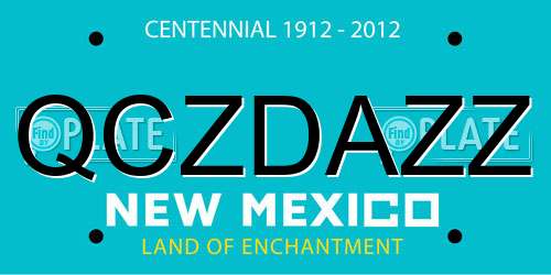 QCZDAZZ New Mexico License Plate