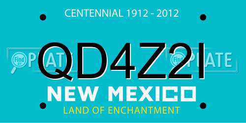 QD4Z2I New Mexico License Plate