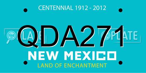 QDA271 New Mexico License Plate