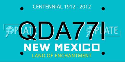 QDA77I New Mexico License Plate