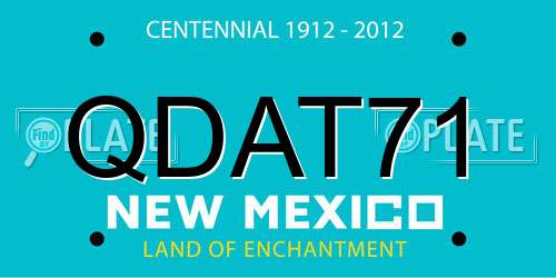 QDAT71 New Mexico License Plate