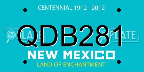QDB281 New Mexico License Plate
