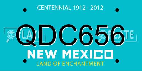 QDC656 New Mexico License Plate