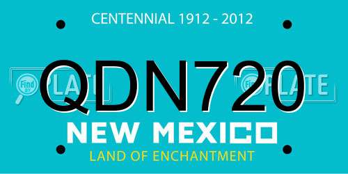 QDN720 New Mexico License Plate