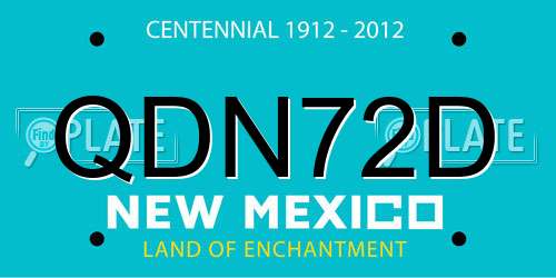 QDN72D New Mexico License Plate